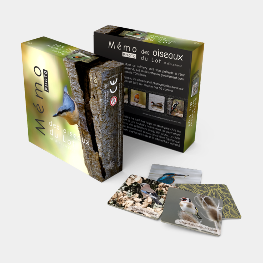 Mémory photo des oiseaux du Lot et d'Occitanie